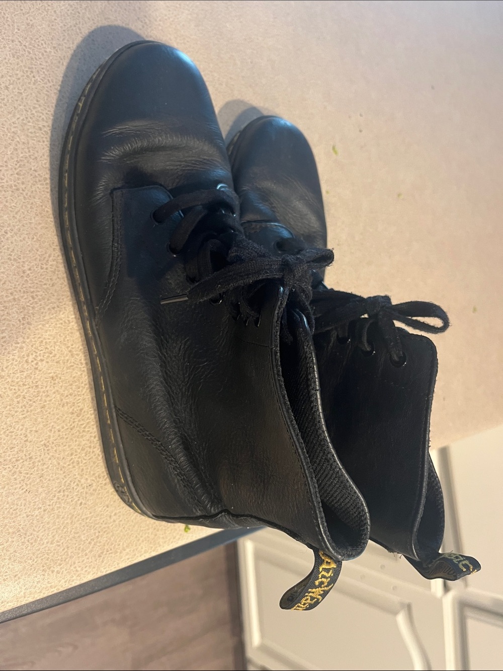 Dr. Martens Black Lace-Up Ankle Booties
